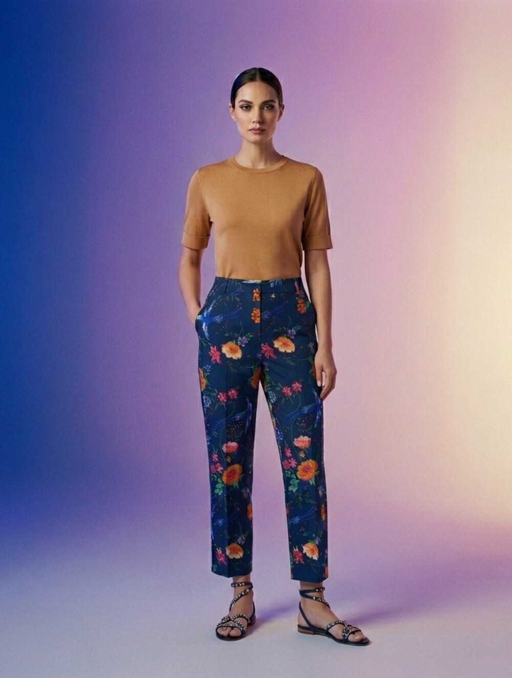 New Old Navy Floral Pants Size 14 Mid Rise